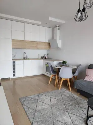 Kuchnia lub aneks kuchenny w obiekcie Lovely Apartment vis-a-vis Medicover and Paley Institute