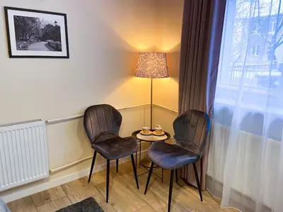 Część wypoczynkowa w obiekcie Mokka Apartament - Metro 5 min - Self check-in - WiFi