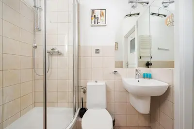 Łazienka w obiekcie Metro Młynów Pleasant Apartament by BookingHost