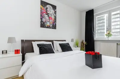 Łóżko lub łóżka w pokoju w obiekcie Lumina 3 bedrooms apart near the Warszawa Zahodnia