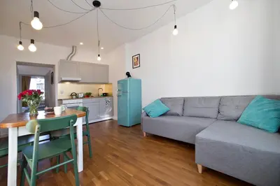 Część wypoczynkowa w obiekcie Zoliborz P&O Serviced Apartments