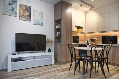 Kuchnia lub aneks kuchenny w obiekcie Goclaw P&O Serviced Apartments