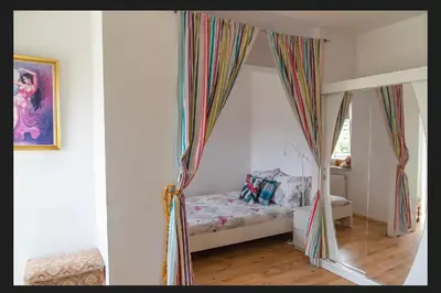 Łóżko lub łóżka w pokoju w obiekcie Apartament nad Balatonem