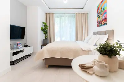 Telewizja i/lub zestaw kina domowego w obiekcie PLATER PREMIUM APARTMENTS