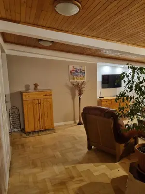Telewizja i/lub zestaw kina domowego w obiekcie Stylowe poddasze