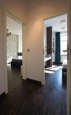 Łóżko lub łóżka w pokoju w obiekcie Apartament Powiśle