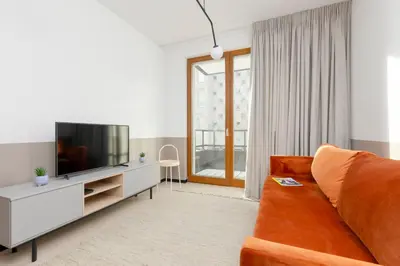 Telewizja i/lub zestaw kina domowego w obiekcie Apartment Warsaw City Center by Noclegi Renters