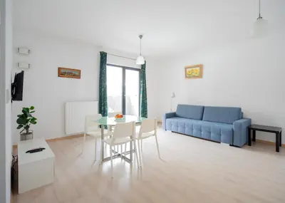 Część wypoczynkowa w obiekcie FIRST - Green Żoliborz Apartment 6
