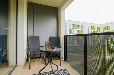 Balkon lub taras w obiekcie Family Apartment Żoliborz by Noclegi Renters