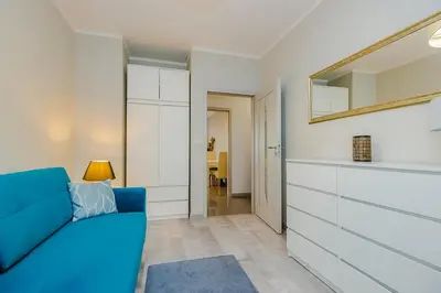 Część wypoczynkowa w obiekcie Family Apartment Żoliborz by Noclegi Renters
