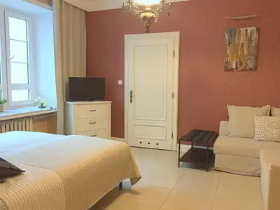 Telewizja i/lub zestaw kina domowego w obiekcie Poznańska Street Apartment