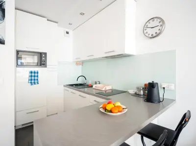 Kuchnia lub aneks kuchenny w obiekcie Extra Green Kabaty Apartament nr 5