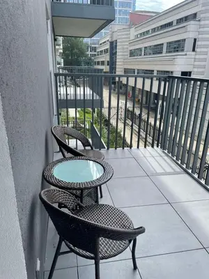 Balkon lub taras w obiekcie W Apartament , nowoczesny ,4 osobowy,