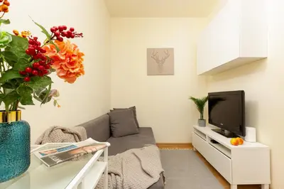 Telewizja i/lub zestaw kina domowego w obiekcie Micro Apartment Miączyńska by Noclegi Renters