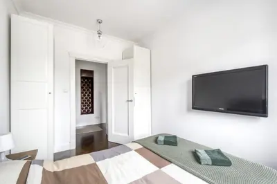 Telewizja i/lub zestaw kina domowego w obiekcie Apartament Muranów