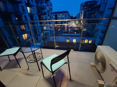 Balkon lub taras w obiekcie Apartamenty Wola