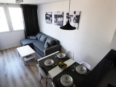 Część wypoczynkowa w obiekcie Plac Grzybowski Apartment by BookingHost