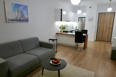 Część wypoczynkowa w obiekcie Kieślowskiego Apartment vis-a-vis Town Hall