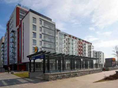 Budynek, w którym mieści się apartament