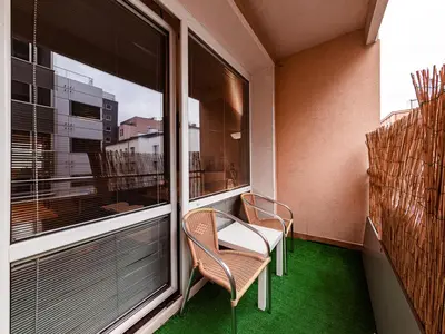 Balkon lub taras w obiekcie Nowogrodzka Cozy Studio II