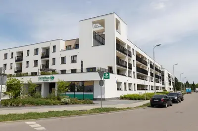 Budynek, w którym mieści się apartament