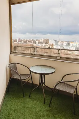 Balkon lub taras w obiekcie ClickTheFlat Gdański Center Prestige Apart Rooms