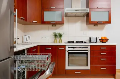 Kuchnia lub aneks kuchenny w obiekcie Mokotów Apartment Bluszczańska by Noclegi Renters