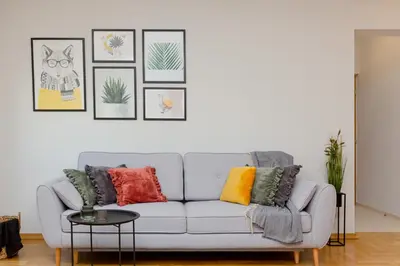 Część wypoczynkowa w obiekcie Mokotów Apartment Bluszczańska by Noclegi Renters