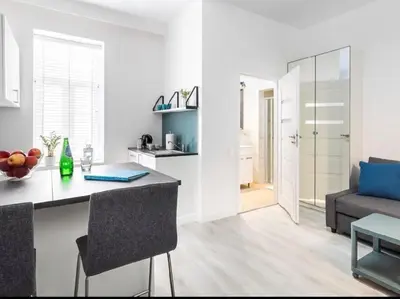 Część wypoczynkowa w obiekcie Wspólna 54 - Blue - Good Apartments