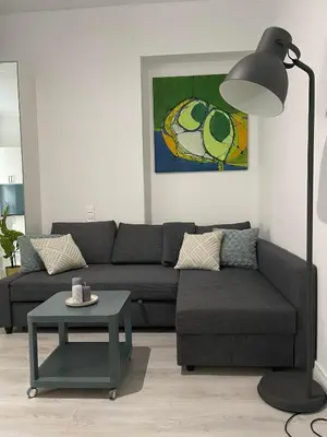 Część wypoczynkowa w obiekcie Wspólna 54 - Blue - Good Apartments