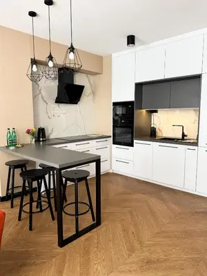 Kuchnia lub aneks kuchenny w obiekcie Apartament Ogrodowa Deluxe with Parking