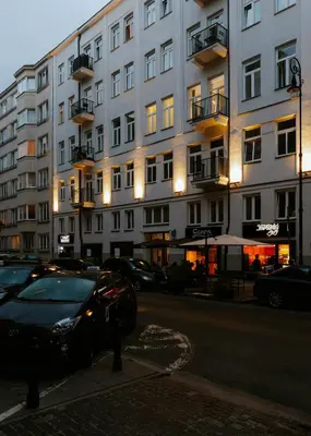 Budynek, w którym mieści się apartament