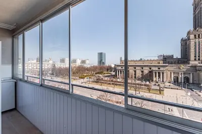 Balkon lub taras w obiekcie Apartament Emilii Plater by Your Freedom