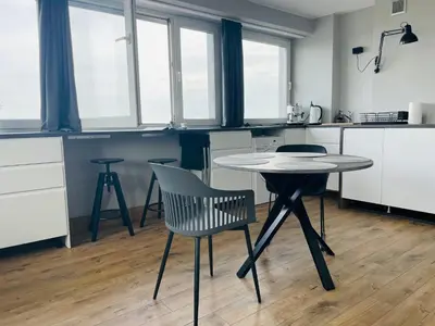 Kuchnia lub aneks kuchenny w obiekcie Chmielna