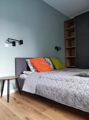 Łóżko lub łóżka w pokoju w obiekcie Bohema Praga Apartments, Metro Szwedzka, near Old Town