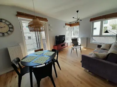Część wypoczynkowa w obiekcie Bohema Praga Apartments, Metro Szwedzka, near Old Town