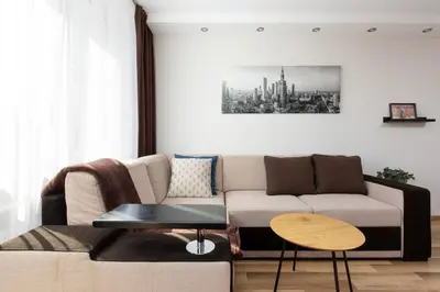 Część wypoczynkowa w obiekcie Family Apartment Saska Kępa by Noclegi Renters