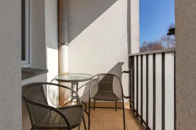 Balkon lub taras w obiekcie Family Apartment Saska Kępa by Noclegi Renters
