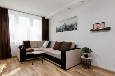 Część wypoczynkowa w obiekcie Family Apartment Saska Kępa by Noclegi Renters
