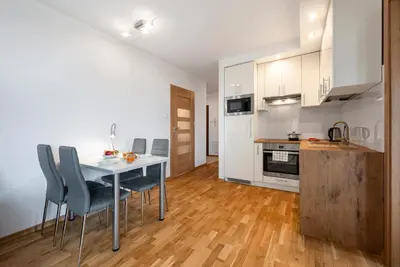 Kuchnia lub aneks kuchenny w obiekcie Waw Apartamenty Manhattan