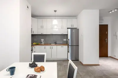 Kuchnia lub aneks kuchenny w obiekcie Waw Apartamenty Manhattan