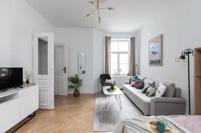 Telewizja i/lub zestaw kina domowego w obiekcie SuperApart Krucza 47a