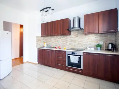Kuchnia lub aneks kuchenny w obiekcie Waw Apartamenty Wilanów Branickiego