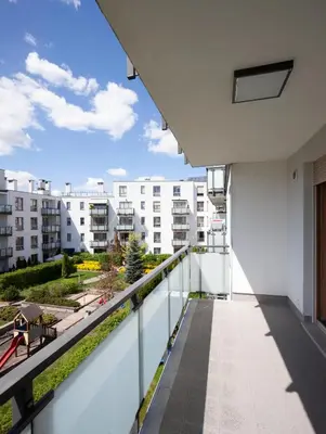 Balkon lub taras w obiekcie Waw Apartamenty Wilanów Branickiego