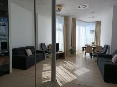 Część wypoczynkowa w obiekcie Apartamenty Aleje Jerozolimskie