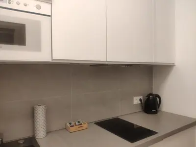 Kuchnia lub aneks kuchenny w obiekcie Apartamenty Aleje Jerozolimskie