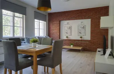 Część wypoczynkowa w obiekcie Warsaw Premium Apartments Old Town Rycerska
