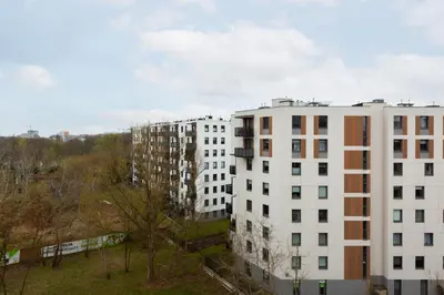 Budynek, w którym mieści się apartament