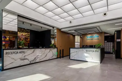 Hol lub recepcja w obiekcie Hotel Sante