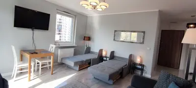 Telewizja i/lub zestaw kina domowego w obiekcie Labo Apartment Fort Wola